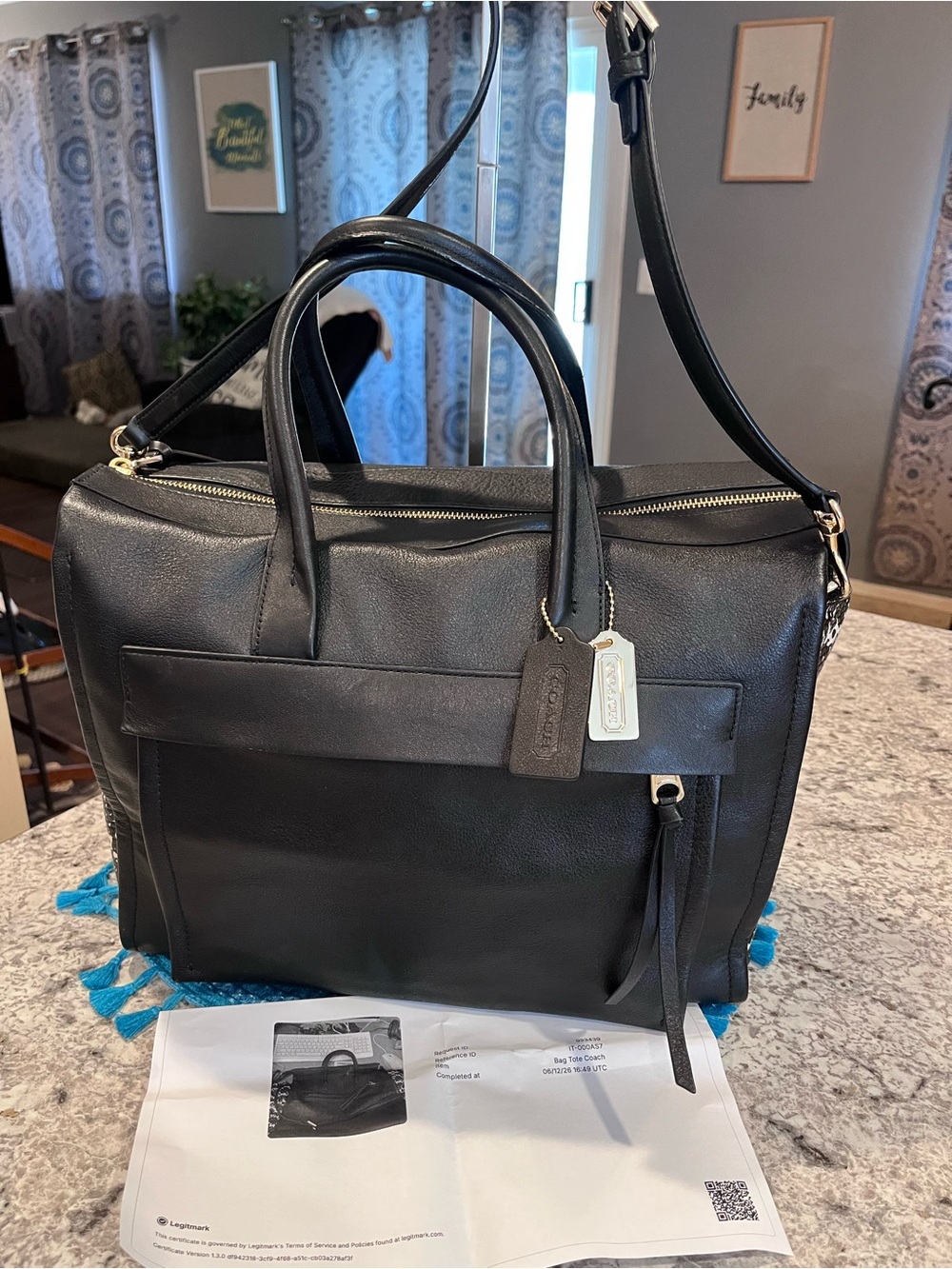 Coach Bleeker Riley Two Tone Embossed Peyton Carryall Bag